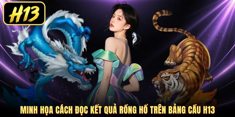 Minh họa cách đọc kết quả Rồng Hổ trên bảng cầu H13